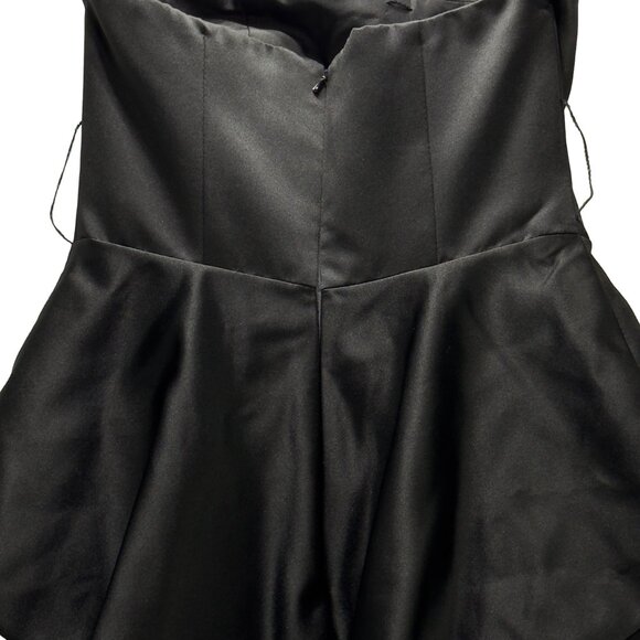 WHITE by VERA WANG Women’s Dress Black Strapless Peplum Full Length Size 4 - Picture 14 of 16